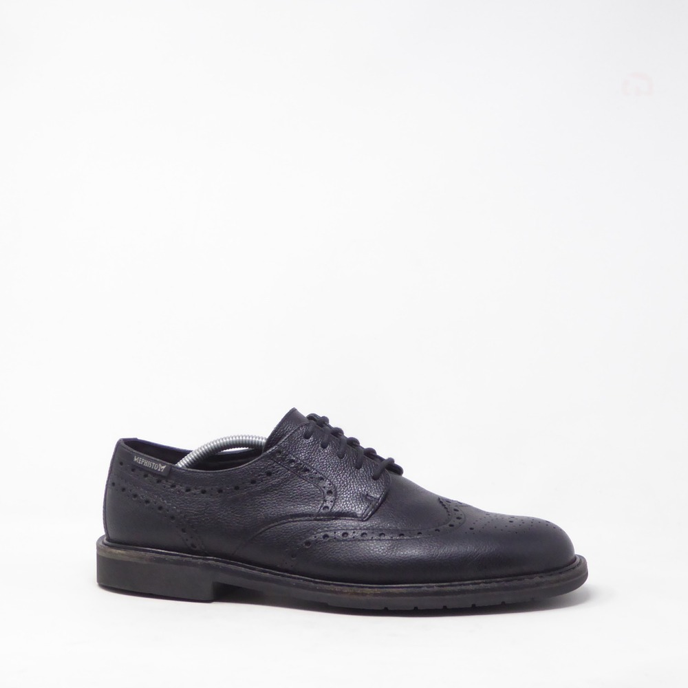 Mephisto Max Mens Oxford Shoes Black Leather Wingtip Brogue 11.5